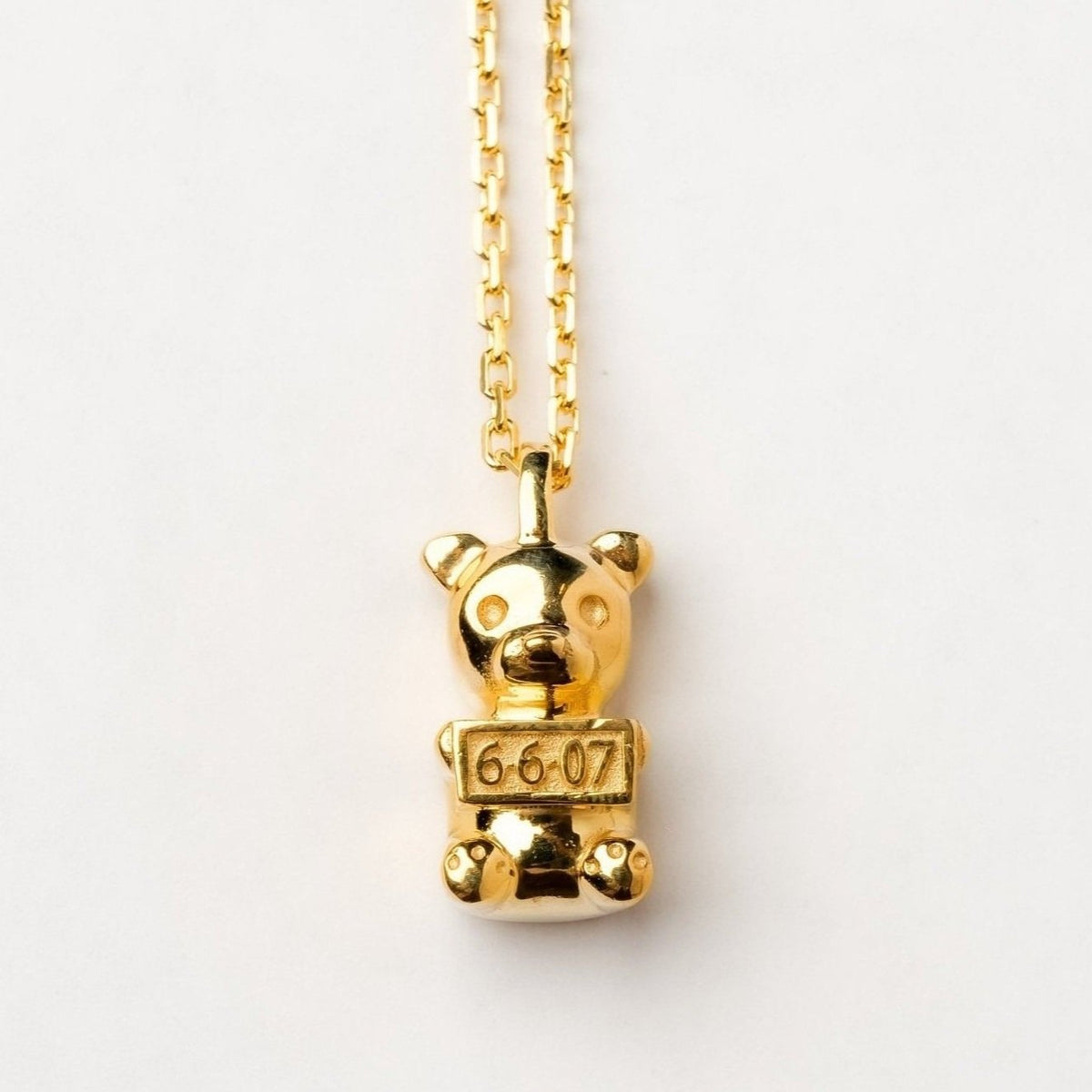 18K gold-plated Vandal Gummy Bear necklace by WhIsBe