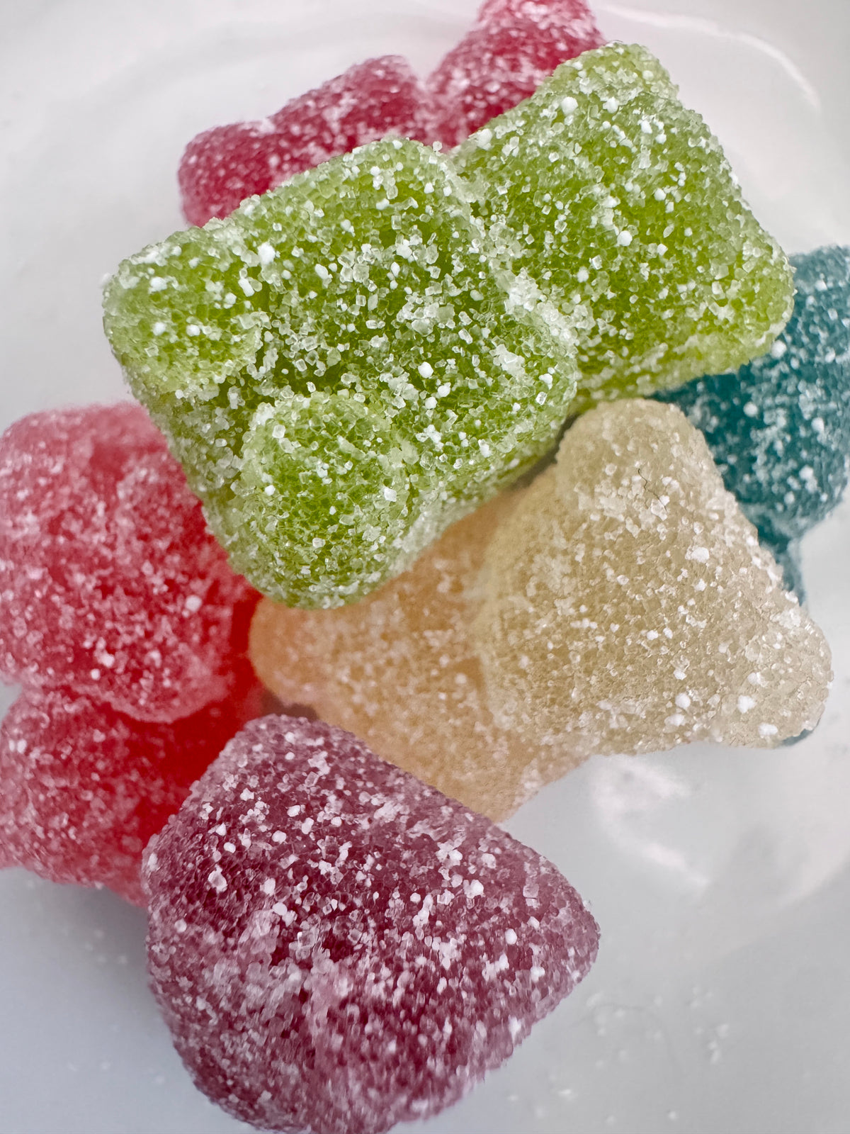 Close up Sour Vandal Gummy Bears Candy